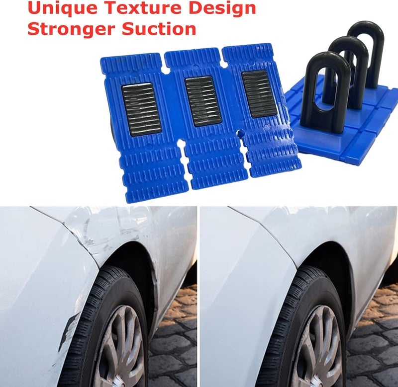 Urallain Paintless Dent Repair Tool Car Dent Puller Kit Heavy Duty Auto Body Dent Remover Glue Pulling Tabs Blue Gule Pull Tabs Powerful Body Repair Dent Removal Tools DIY Hand Tool for Car Dent Repair - Image 2